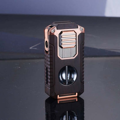 Briquet torche rechargeable 5 en 1 avec coupe-cigare