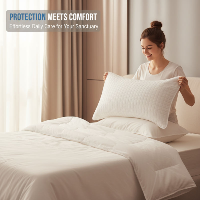 Protège-oreiller matelassé pour prévenir le jaunissement