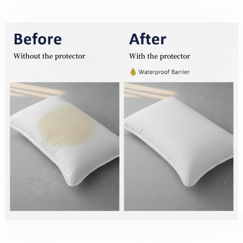 Protège-oreiller matelassé pour prévenir le jaunissement