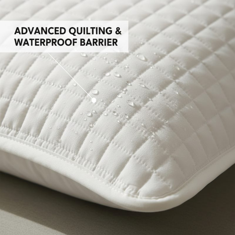Protège-oreiller matelassé pour prévenir le jaunissement