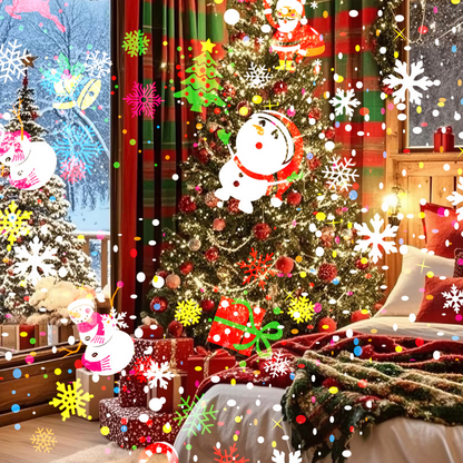 🎄 Promotion Exceptionnelle de Noël🎁Projecteur rotatif LED avec motifs de Noël