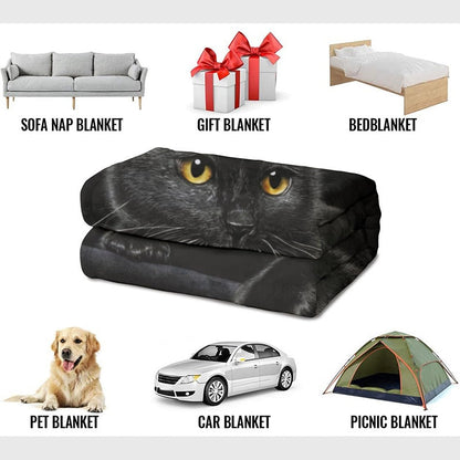 🐱 50% DE RÉDUCTION MAINTENANT ! ✨ Couverture Toutes Saisons Black Cat - Ultra Douce & Confortable, Idéale pour Canapé et Détente 🛋️✨