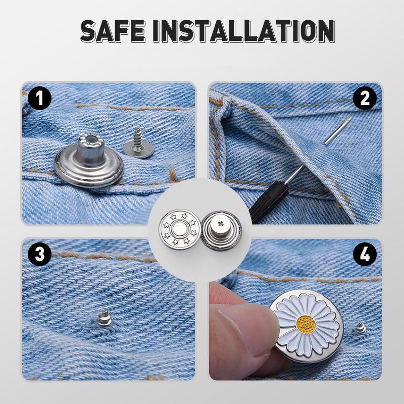 👖 50% OFF ! ✨ Jeans Amovibles Sans Couture - Boutons Magnétiques Invisibles pour un Style Adjustable et Confy 🧲🔗