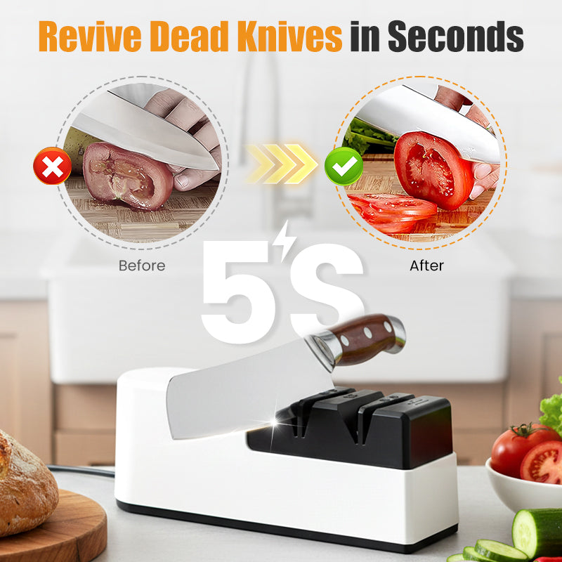 ✨ 60% de réduction !  ✂️Aiguiseur de Couteaux Électrique Haute Performance✨Technologie USB Rapide & Moteur Intelligent