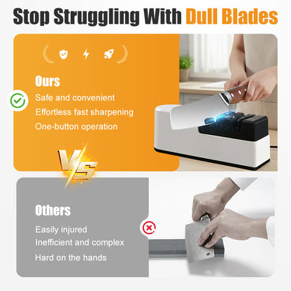 ✨ 60% de réduction !  ✂️Aiguiseur de Couteaux Électrique Haute Performance✨Technologie USB Rapide & Moteur Intelligent
