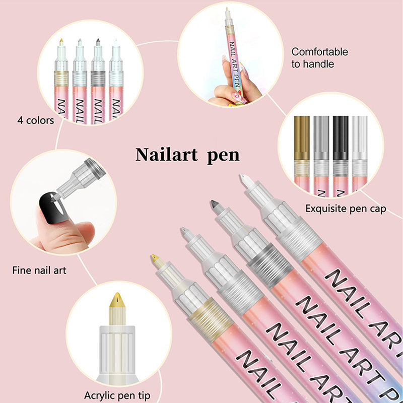 🎄 Promotion Exceptionnelle de Noël🎁Kit de 12 Stylos Professionnels pour Nail Art
