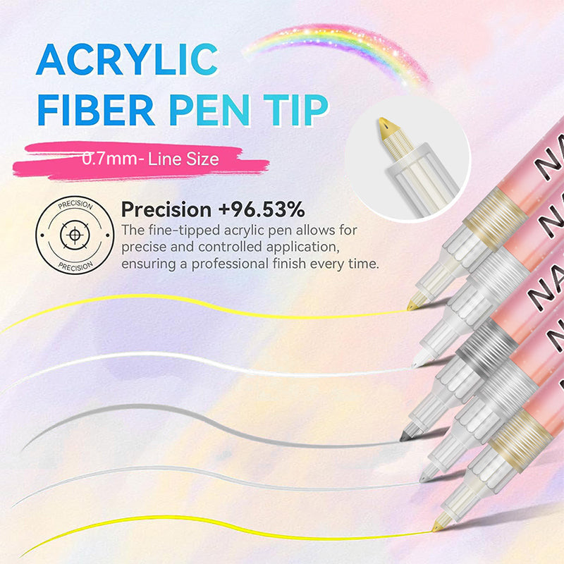 🎄 Promotion Exceptionnelle de Noël🎁Kit de 12 Stylos Professionnels pour Nail Art