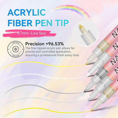 🎄 Promotion Exceptionnelle de Noël🎁Kit de 12 Stylos Professionnels pour Nail Art