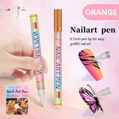 🎄 Promotion Exceptionnelle de Noël🎁Kit de 12 Stylos Professionnels pour Nail Art