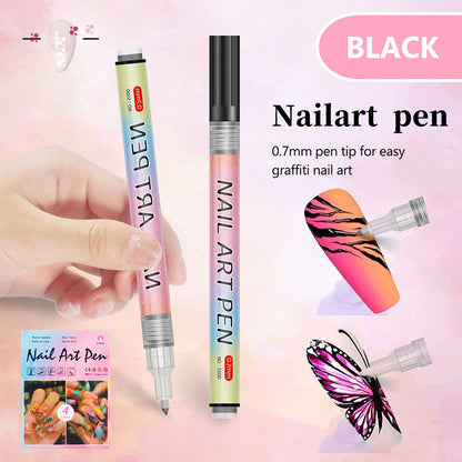 🎄 Promotion Exceptionnelle de Noël🎁Kit de 12 Stylos Professionnels pour Nail Art