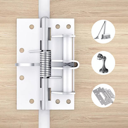 📢📢50 % de réduction !!!🎅Charnière de porte à ressort de fermeture automatique (équipée de vis)