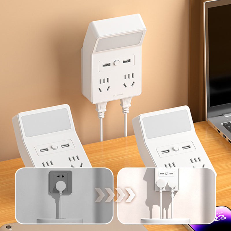 Adaptateur secteur multiport avec bouton d'alimentation indépendant