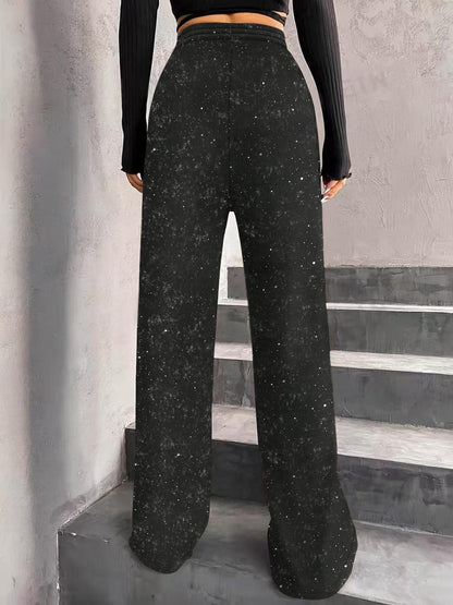👖 Pantalon Large à Paillettes Femme – Éclat de Fête & Confort Garanti ✨