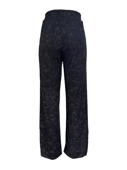 👖 Pantalon Large à Paillettes Femme – Éclat de Fête & Confort Garanti ✨
