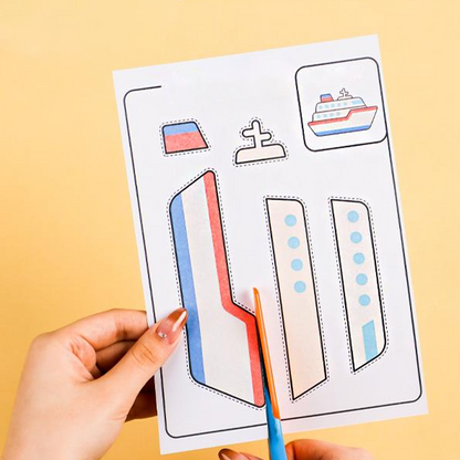 Kit de découpe de papier et d'autocollants à faire soi-même pour enfants