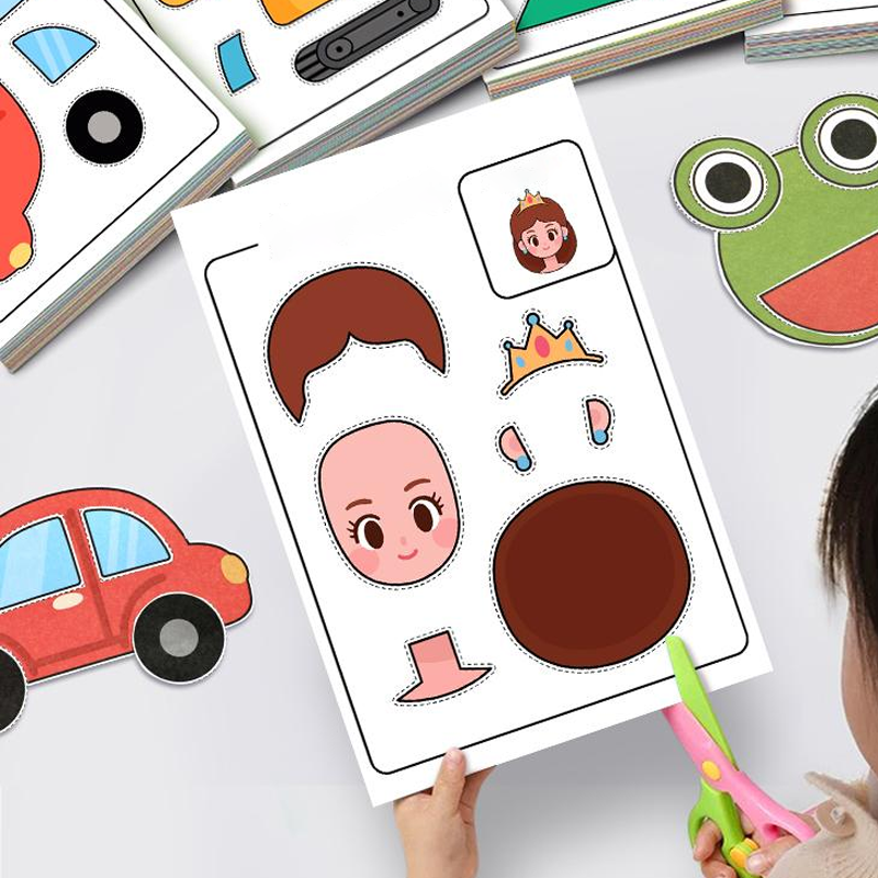 Kit de découpe de papier et d'autocollants à faire soi-même pour enfants
