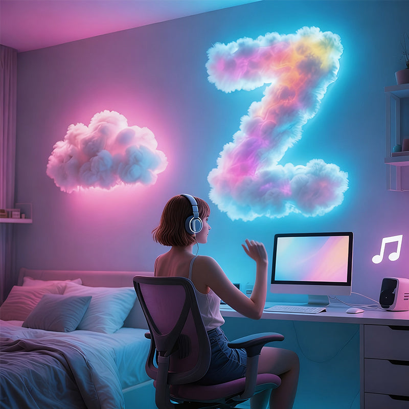 DIY Décor Lumineux Nuage Orageux LED avec Alimentation USB