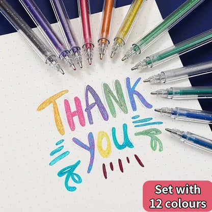 📢📢49 % de réduction !!!✨Set de Stylos Gel Pailletés Biodégradables 🎨 Écriture Douce, Couleurs Éclatantes & Idéal pour DIY, Coloriage & Créativité !