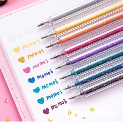 📢📢49 % de réduction !!!✨Set de Stylos Gel Pailletés Biodégradables 🎨 Écriture Douce, Couleurs Éclatantes & Idéal pour DIY, Coloriage & Créativité !