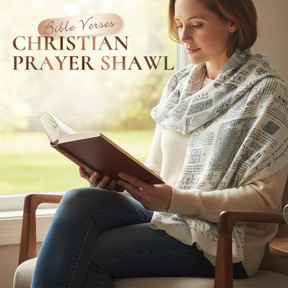 ✝️ 50% de réduction ! 🙏 Châle de Prière Chrétien – Léger, Doux & Symboles Inspirants pour le Culte et la Méditation ✨📦