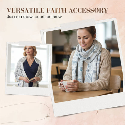 ✝️ 50% de réduction ! 🙏 Châle de Prière Chrétien – Léger, Doux & Symboles Inspirants pour le Culte et la Méditation ✨📦