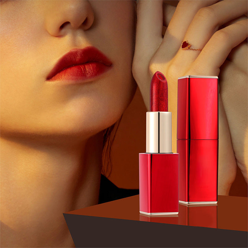 🔥 Promotion Éclair de Noël – 48% de réduction ! 💄 Rouge à Lèvres Pailleté Hydratant qui Change de Couleur – Double Couche, Longue Tenue & Activation Thermique