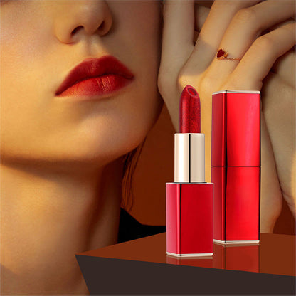 🔥 Promotion Éclair de Noël – 48% de réduction ! 💄 Rouge à Lèvres Pailleté Hydratant qui Change de Couleur – Double Couche, Longue Tenue & Activation Thermique