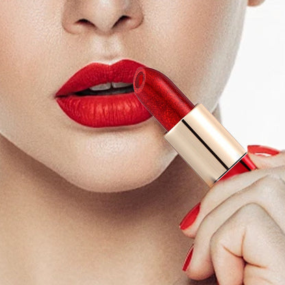 🔥 Promotion Éclair de Noël – 48% de réduction ! 💄 Rouge à Lèvres Pailleté Hydratant qui Change de Couleur – Double Couche, Longue Tenue & Activation Thermique