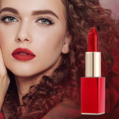 🔥 Promotion Éclair de Noël – 49% de réduction ! 💄 Rouge à Lèvres Pailleté Hydratant qui Change de Couleur – Double Couche, Longue Tenue & Activation Thermique