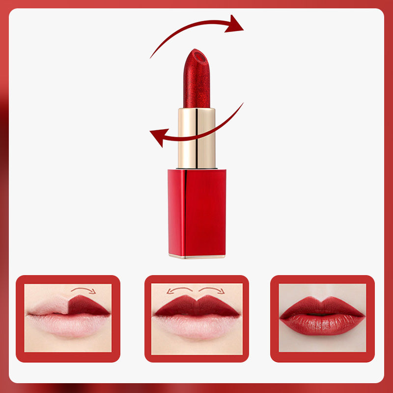 🔥 Promotion Éclair de Noël – 48% de réduction ! 💄 Rouge à Lèvres Pailleté Hydratant qui Change de Couleur – Double Couche, Longue Tenue & Activation Thermique