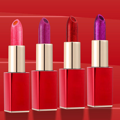 🔥 Promotion Éclair de Noël – 48% de réduction ! 💄 Rouge à Lèvres Pailleté Hydratant qui Change de Couleur – Double Couche, Longue Tenue & Activation Thermique