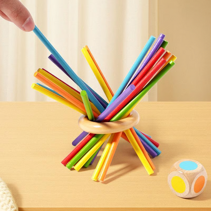 🎲 50% DE RÉDUCTION ! 🪵 Jeu de Bâtonnets en Bois pour Enfants – Développe la Motricité Fine, la Concentration et la Stratégie 👶🧠📦