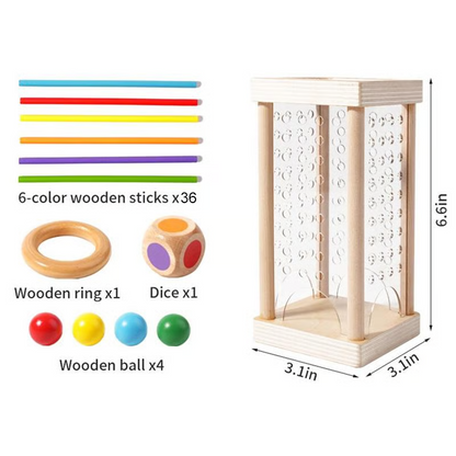 🎲 50% DE RÉDUCTION ! 🪵 Jeu de Bâtonnets en Bois pour Enfants – Développe la Motricité Fine, la Concentration et la Stratégie 👶🧠📦