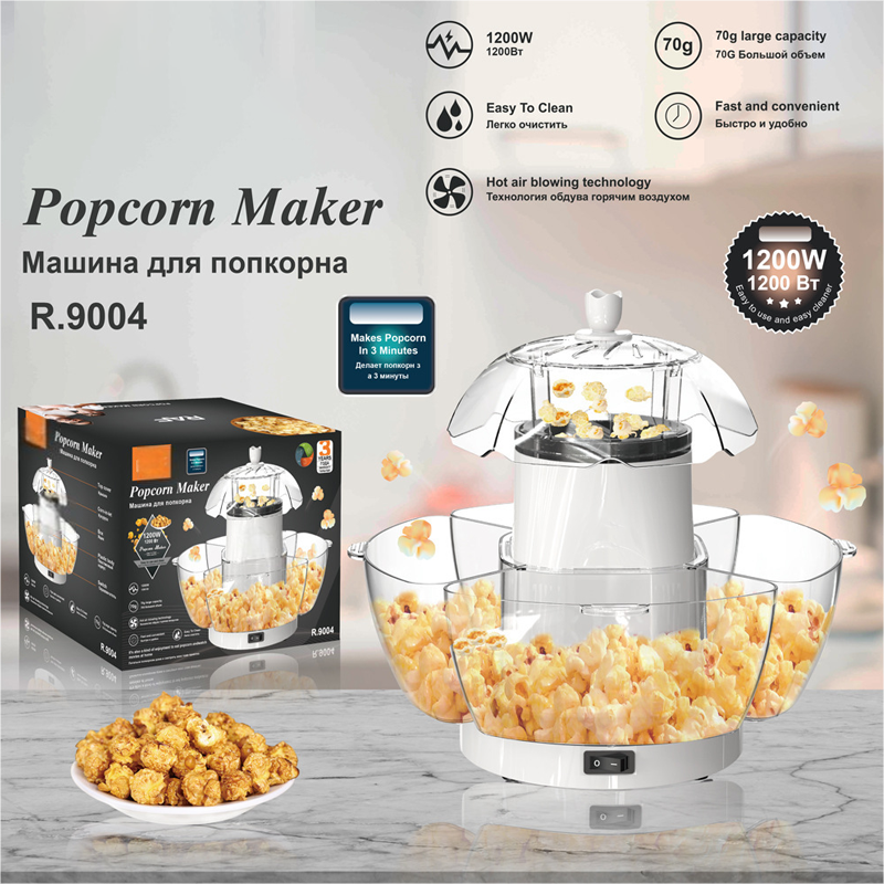 🎄Soldes de Noël - 60% OFF🔥Machine à pop-corn à air chaud automatique 1200W