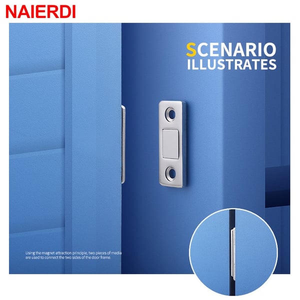 🚪 Achetez-en trois, obtenez-en cinq ! 🔧 Butoir de porte magnétique sans trou — installation facile, fermeture silencieuse, tension réglable, idéal pour une utilisation à la maison ou au bureau ✨📦