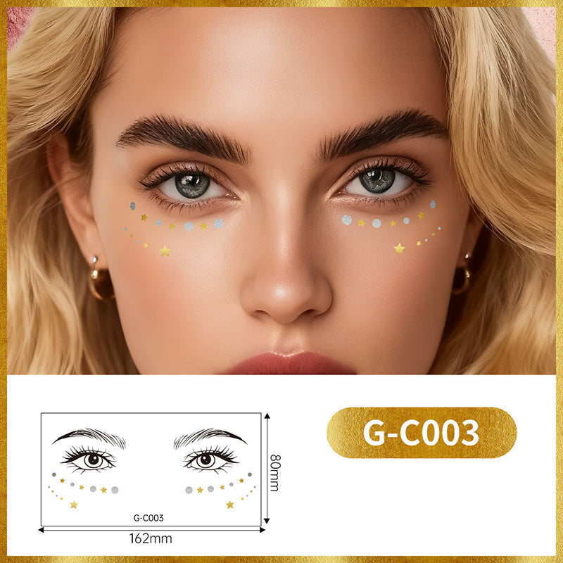 💖Autocollants de maquillage doré longue tenue pour les yeux💖