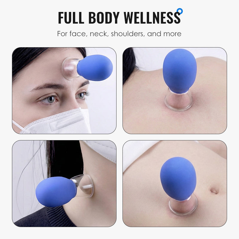 Ventouses de massage à aspiration sous vide en verre et en silicone