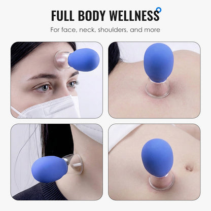 Ventouses de massage à aspiration sous vide en verre et en silicone
