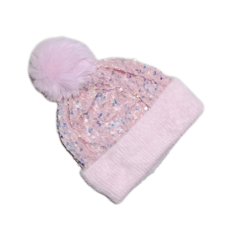 ⏳Spécial à durée limitée⏰Bonnet d'hiver à pompon et paillettes scintillantes👒