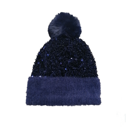 ⏳Spécial à durée limitée⏰Bonnet d'hiver à pompon et paillettes scintillantes👒