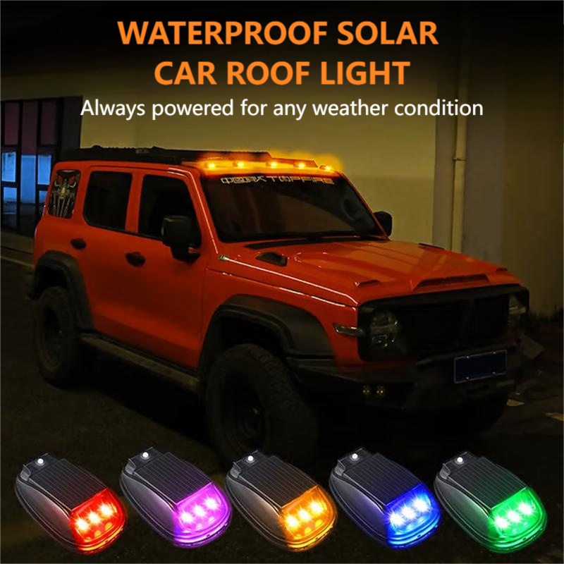 Lumière solaire étanche pour toit de voiture avec télécommande