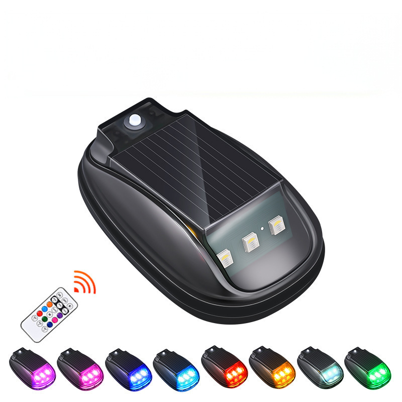 Lumière solaire étanche pour toit de voiture avec télécommande