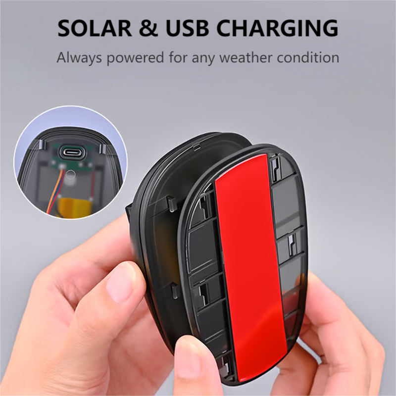 Lumière solaire étanche pour toit de voiture avec télécommande