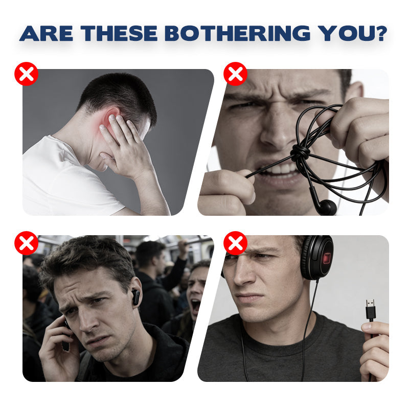 🎁 Promotion spéciale -63 % 🔥 Casque Bluetooth sans fil à conduction aérienne avec microphone