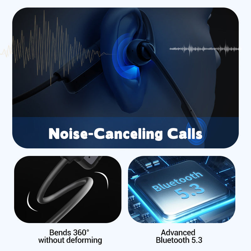 🎁 Promotion spéciale -63 % 🔥 Casque Bluetooth sans fil à conduction aérienne avec microphone