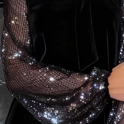 📢📢50 % de réduction !!!⏰Robe à nœud papillon et paillettes pour femme ✨👗