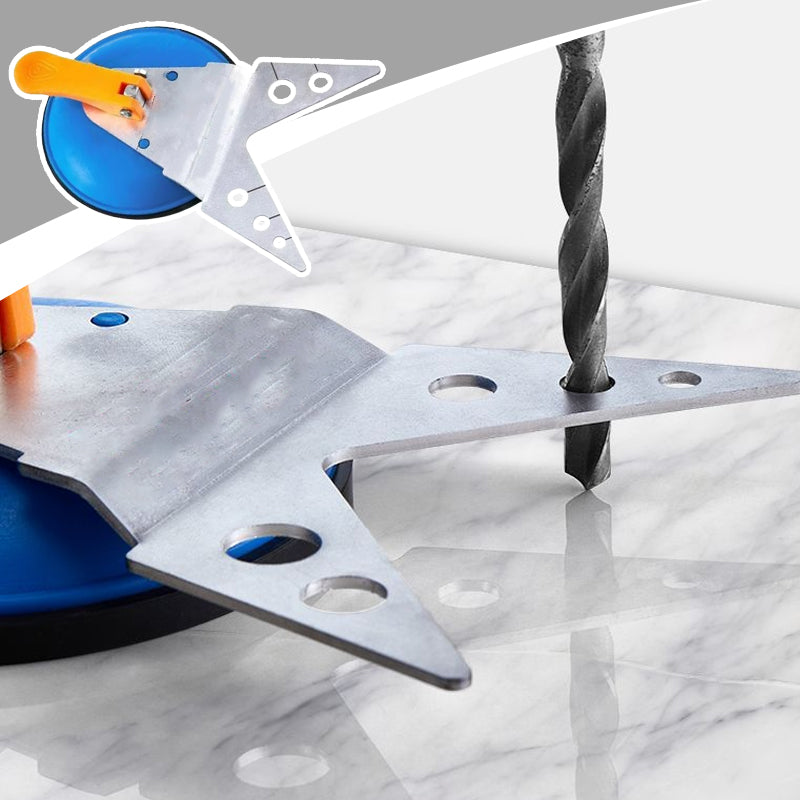 Fixateur de positionnement précis d'ouverture de carrelage à ventouse