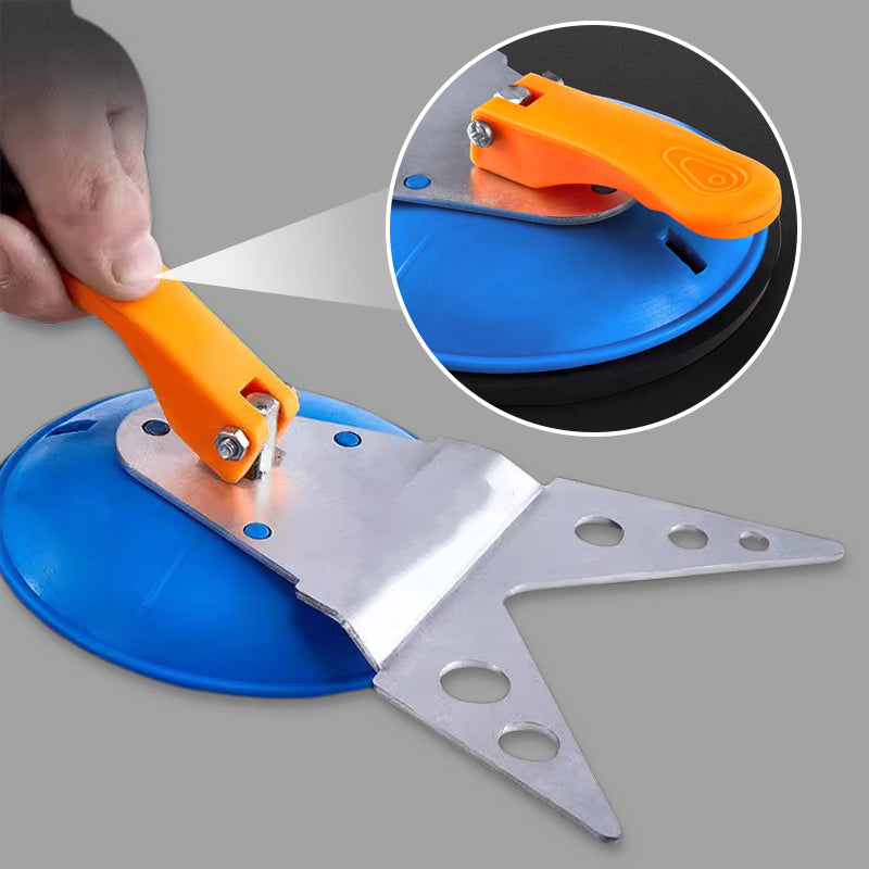 Fixateur de positionnement précis d'ouverture de carrelage à ventouse