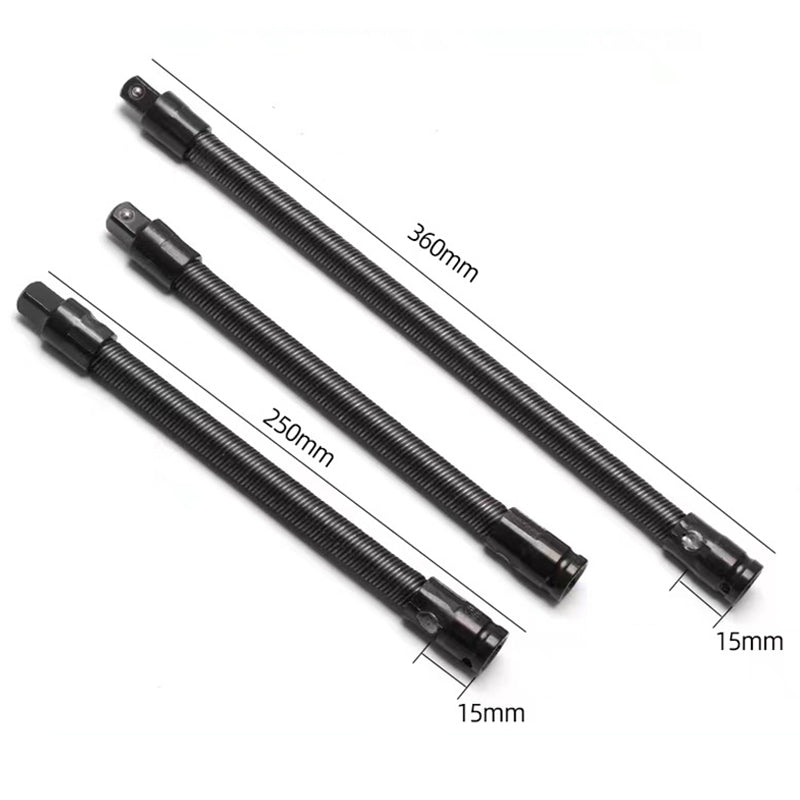 🔧🌀 1/2' Flexible Socket Extension Bar! Conquer Tight Spaces in Seconds🔩🚗