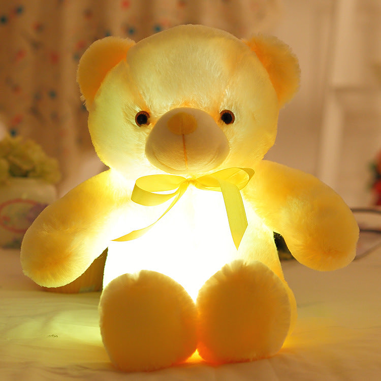 Ours en peluche doux avec lumières LED colorées